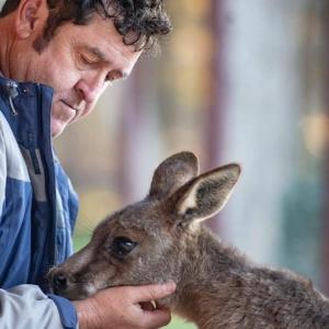 Dr Mark with a Roo